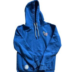 GOAT USA Men's Royal Blue Hooded Sweatshirt EUC Size AS